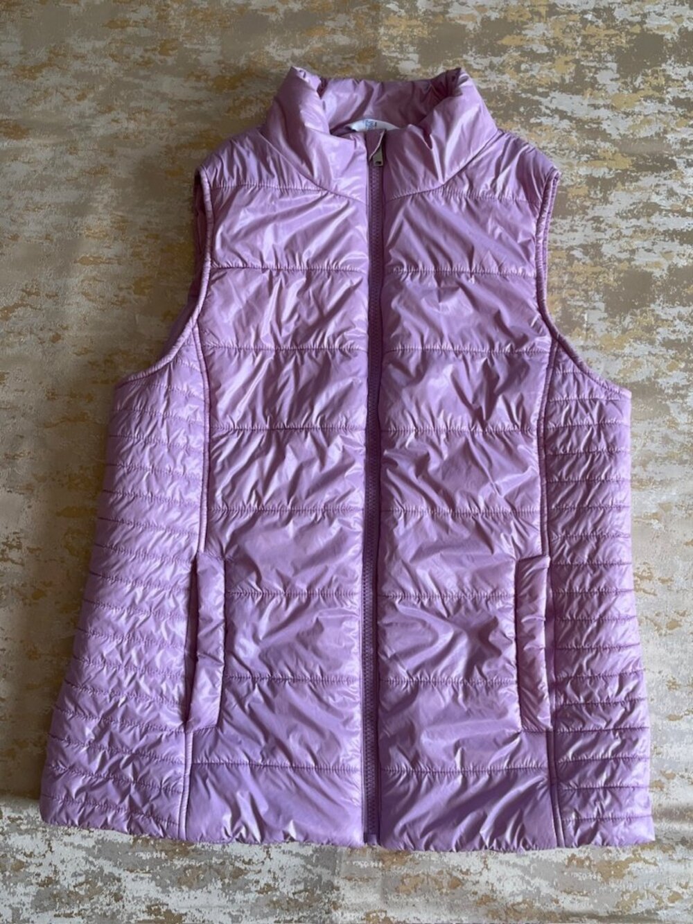 Time & Tru Lavender Puffer Puffy Vest Women’s Size Small 4-6 Purple Lightweight